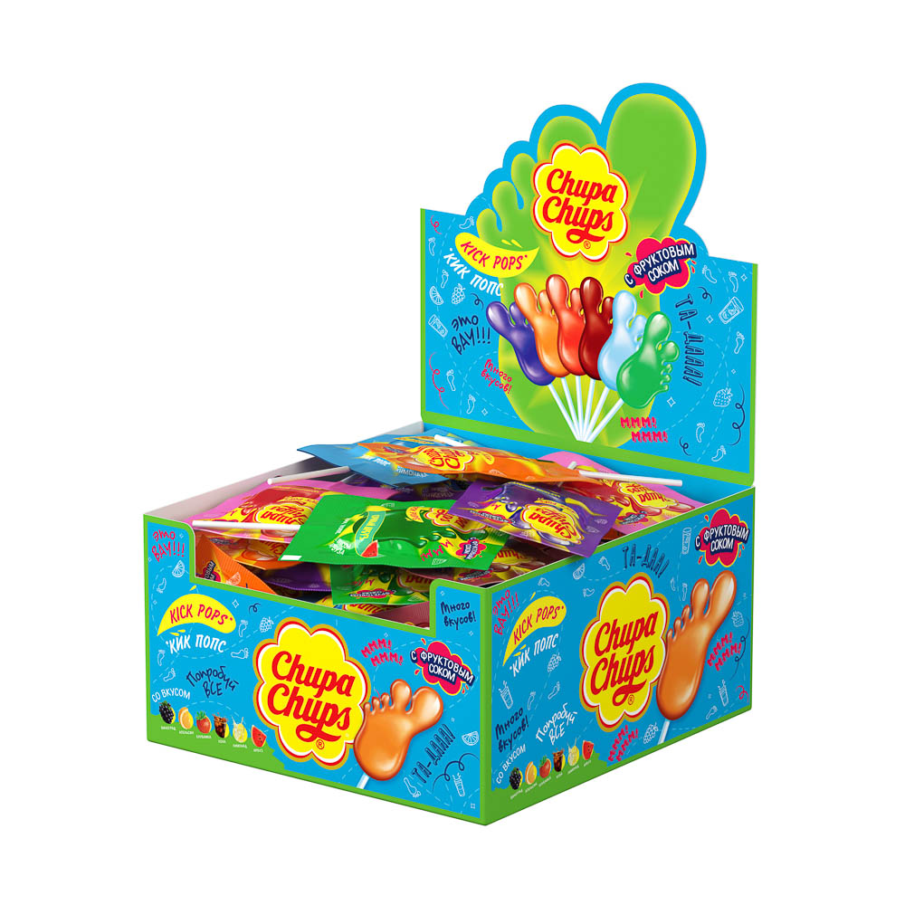 Карамель Chupa Chups Kick Pops, 9 г, арт.№ 347-594