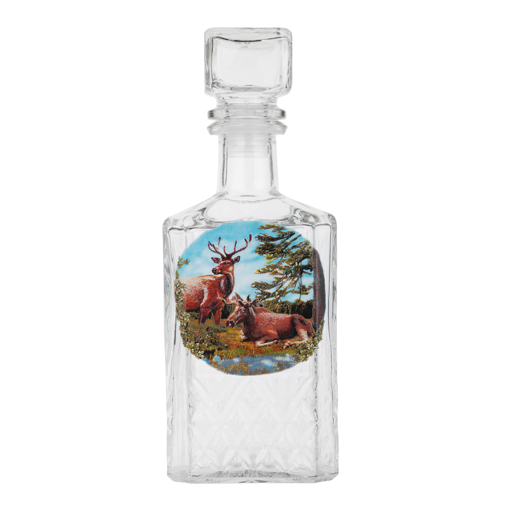 Набор Охота штоф 0,5л + стопки 50мл 6шт, стекло, с декором, арт.№ 878-736