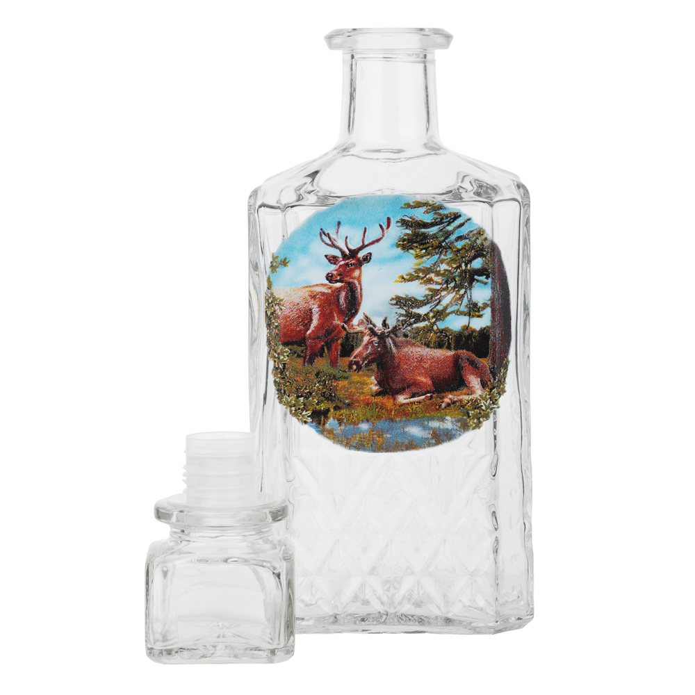 Набор Охота штоф 0,5л + стопки 50мл 6шт, стекло, с декором, арт.№ 878-736