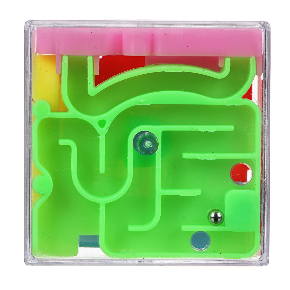 ИГРОЛЕНД Кубик головоломка лабиринт, 4,5х4,5см пластик, арт.№ 214-031