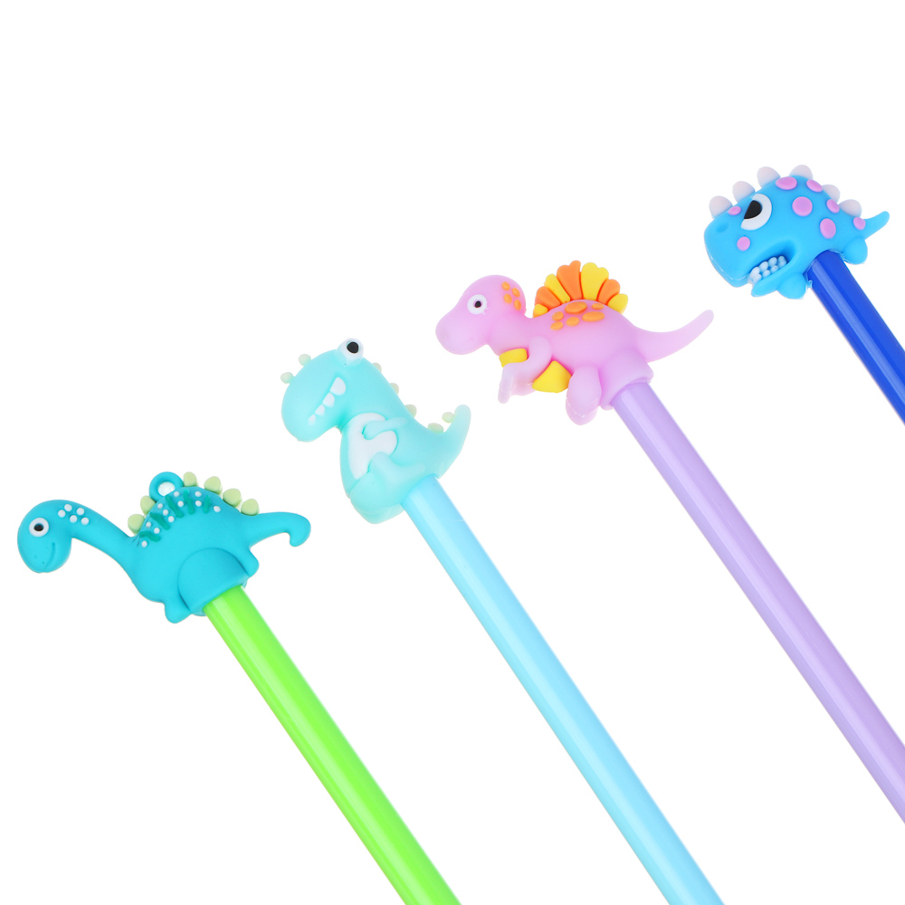 Ручка шариковая синяя в форме динозавриков, корпус 17,5 см, 4 дизайна, арт.№ 591-007