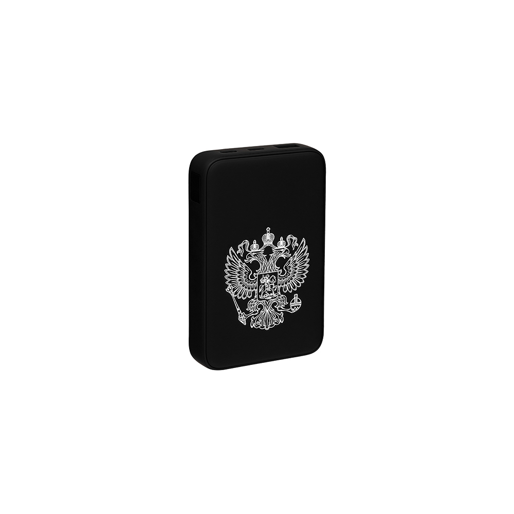 BY Аккумулятор мобильный Светящийся 10000мАч, USB-A,USBC,встр.каб.,QC,PD,22.5W, Герб, короб. белая, арт.№ 031-196