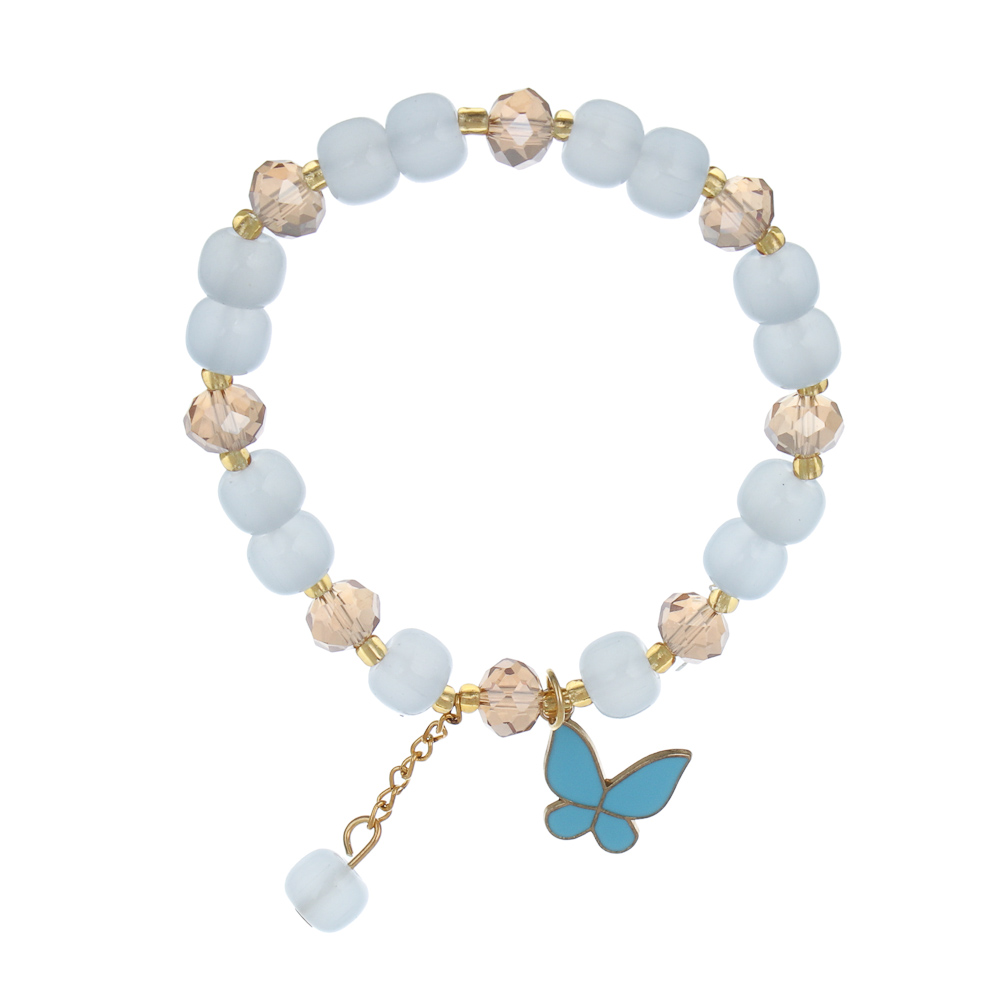 ЮНИLOOK Браслет с декором, d7см, d бусин 0,8мм, 6 цветов, стекло, #2, арт.№ 316-379