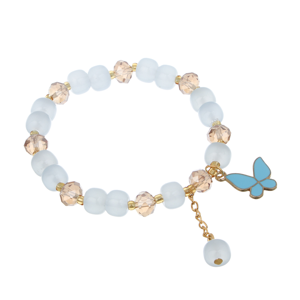 ЮНИLOOK Браслет с декором, d7см, d бусин 0,8мм, 6 цветов, стекло, #2, арт.№ 316-379