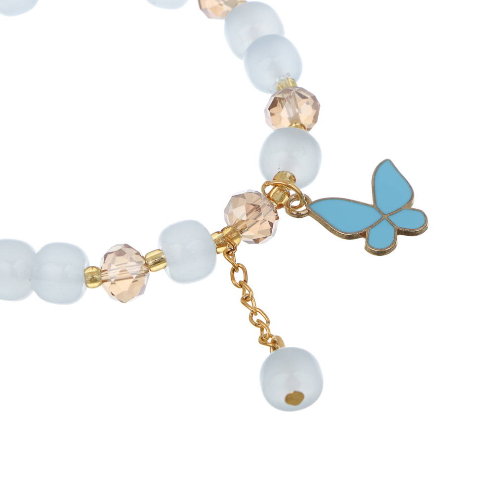 ЮНИLOOK Браслет с декором, d7см, d бусин 0,8мм, 6 цветов, стекло, #2, арт.№ 316-379