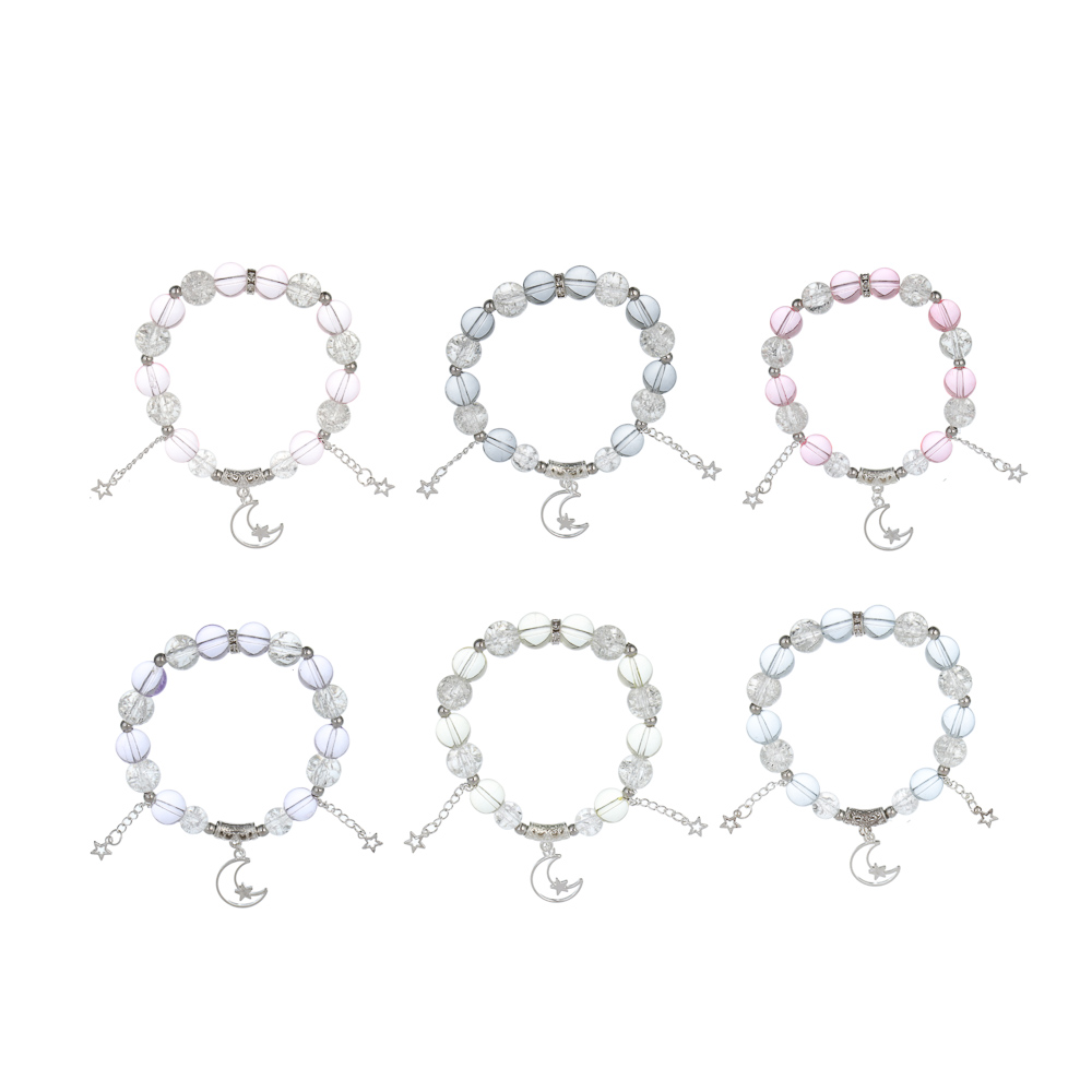 ЮНИLOOK Браслет с декором, d7см, d бусин 1см, 6 цветов, стекло, #3, арт.№ 316-380