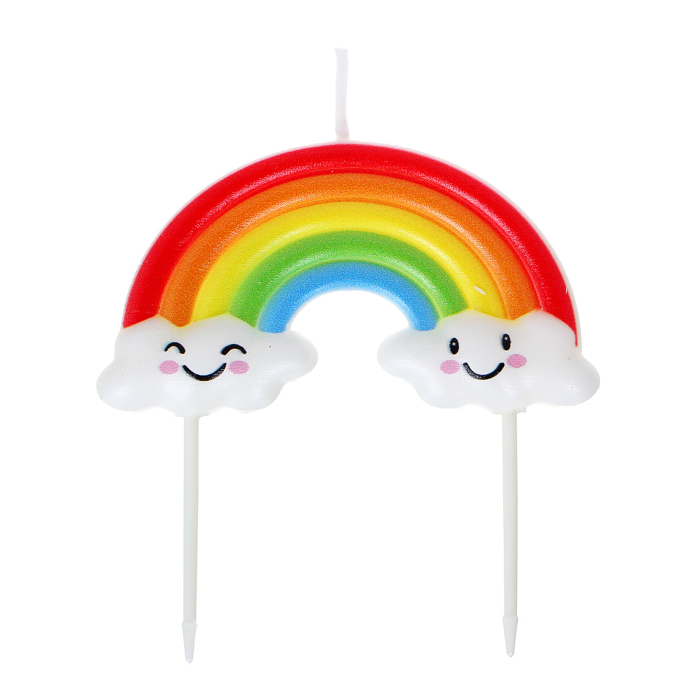 FNtastic Свеча для торта, радуга, 8 см, 11 см, парафин, арт.№ 506-203