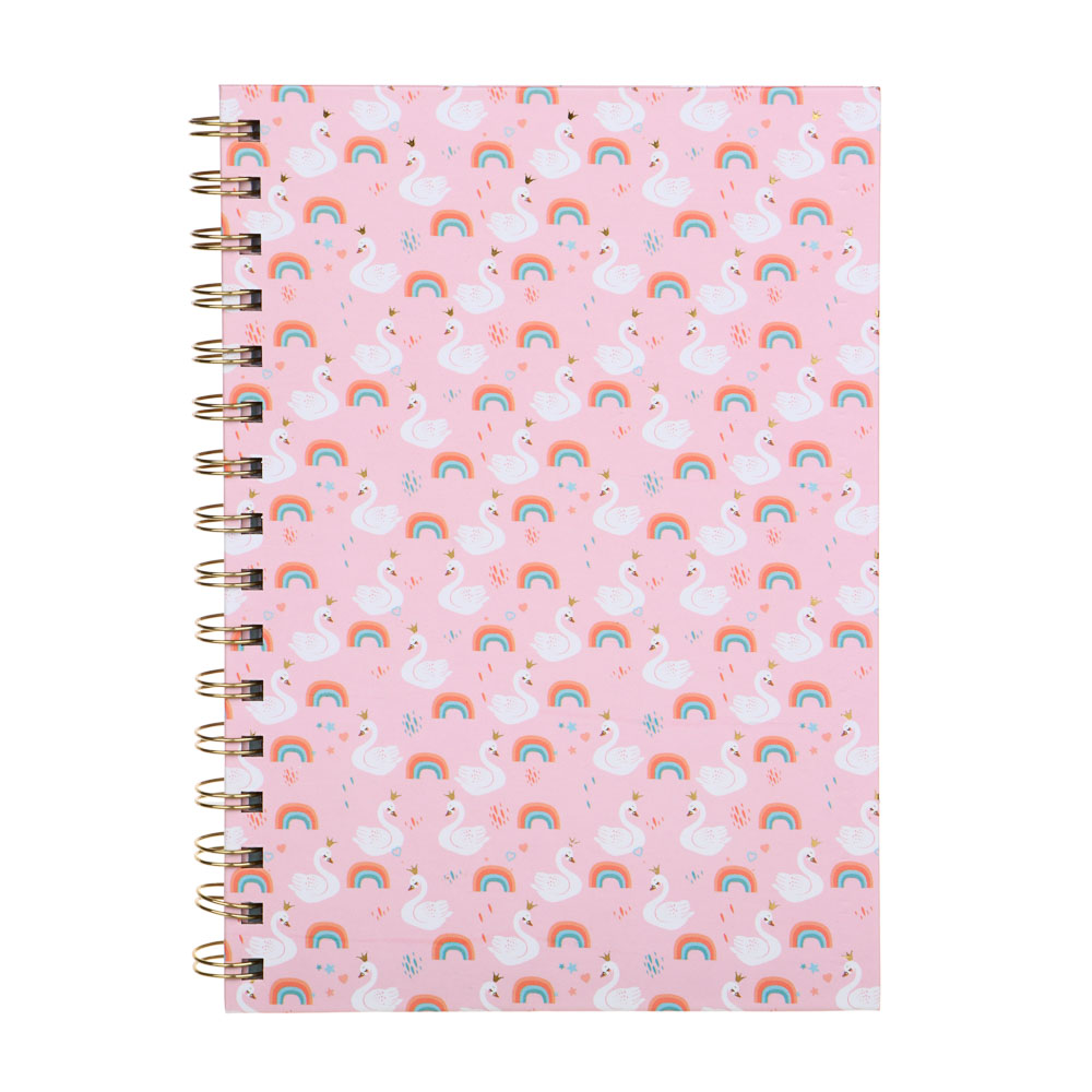 ЦАРЕВНА ЛЕБЕДЬ Записная книжка, 21х14,8см, 80 листов, твердая обложка, спираль, разделители, арт.№ 524-225