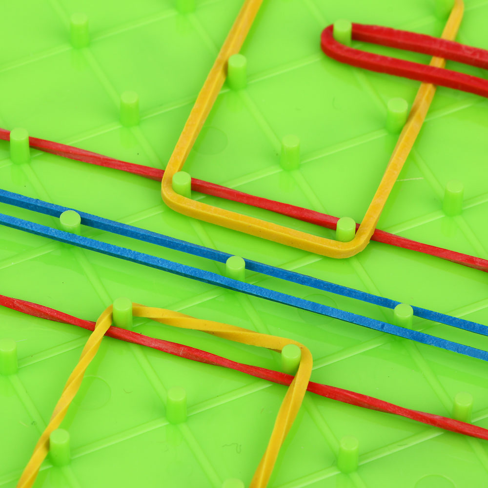 BY Развивающий планшет "Геоборд", 16х17,5 см, PP, картон, бумага, резина, 4 цвета, арт.№ 280-015