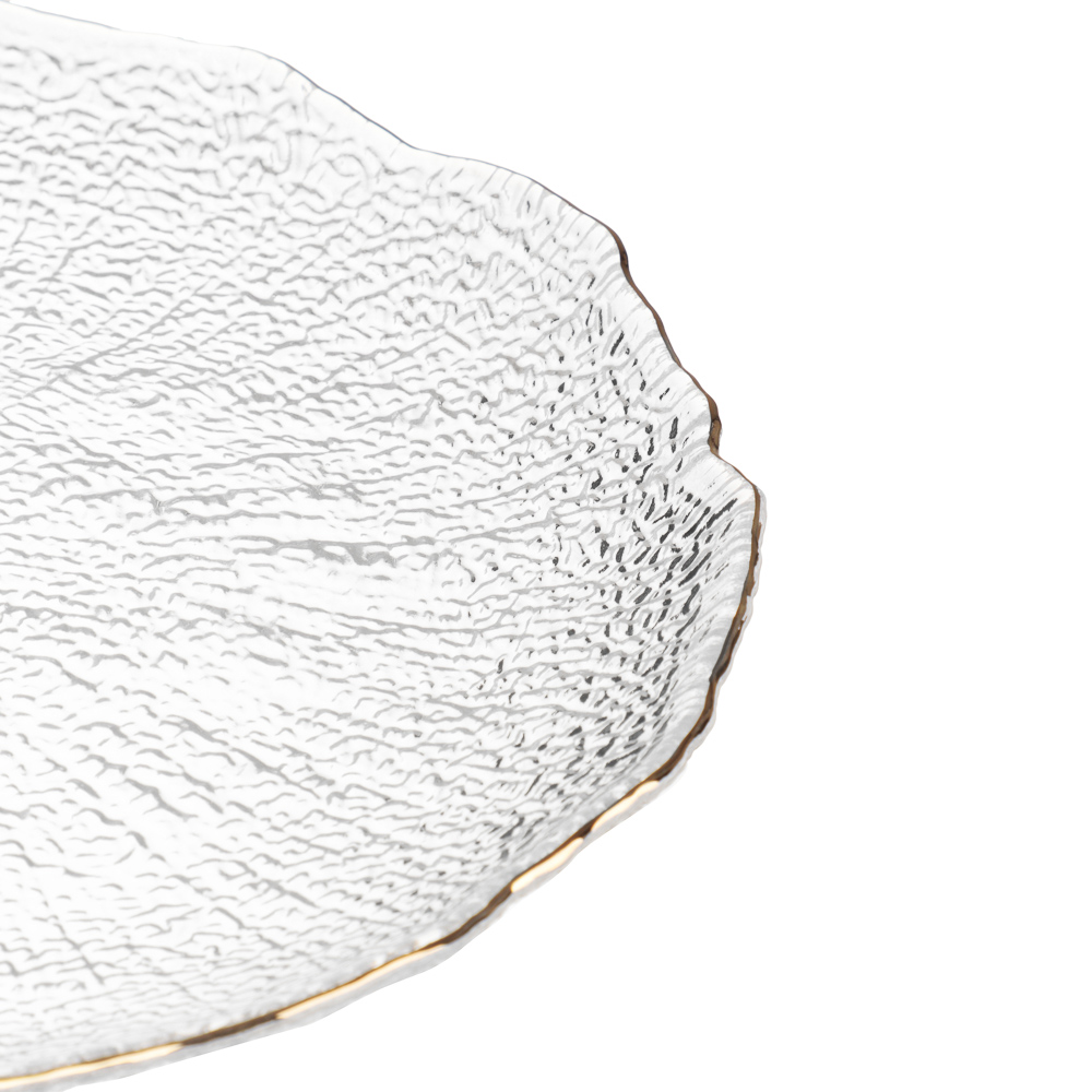 MILLIMI Винтаж Тарелка закусочная 20,5см, стекло, золото, арт.№ 820-669