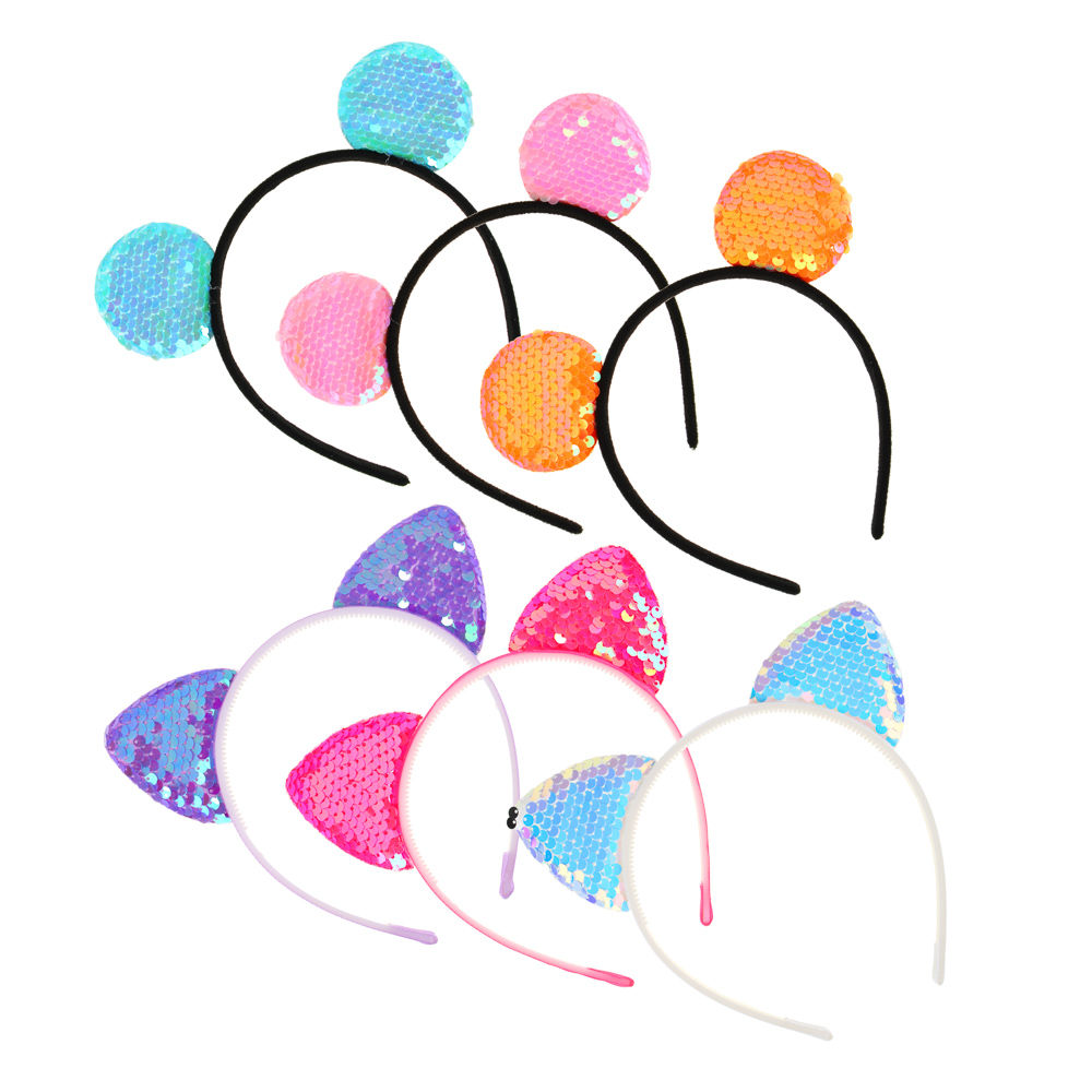 BERIOTTI Ободок для волос с ушками, 1-1,5см, полистирол, полиэстер, 2 дизайна, арт.№ 316-222