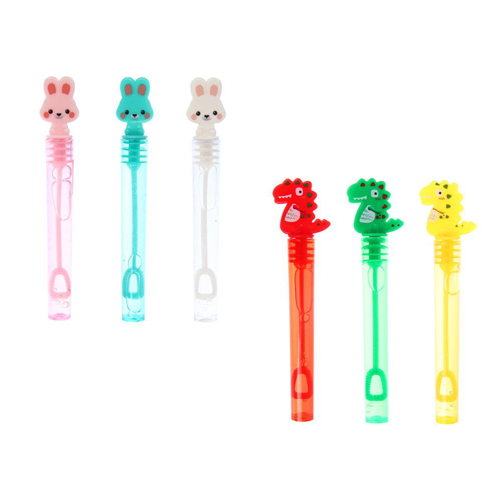 Мыльные пузыри гелевые, ИГРОЛЕНД, набор 3 штуки, пластик, мыл. раствор 4мл, арт.№ 460-050