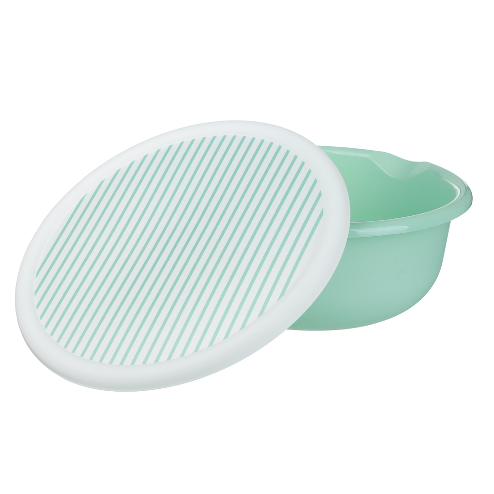 Черри Миска с крышкой 3,2л, пластик, 2 цвета, арт.№ 861-606