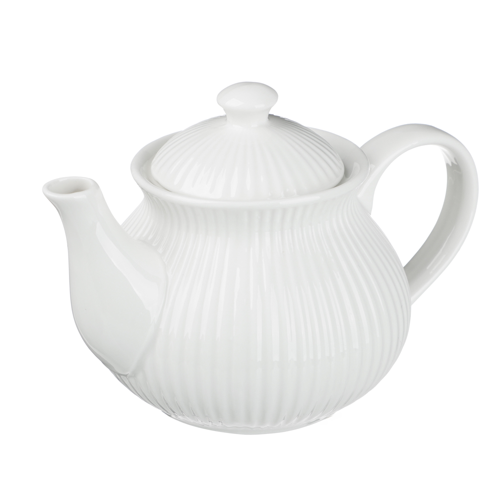 Чайник тм MILLIMI, 700мл, фарфор, белый, арт.№ 816-280