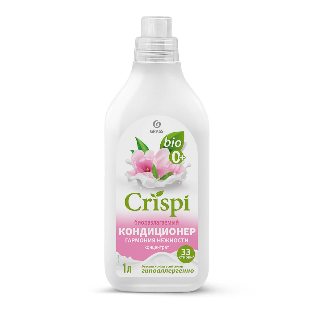 Кондиционер-ополаскиватель для стирки GRASS CRISPI,2 вида,концентрат,п/б,1л, арт.№ 956-060