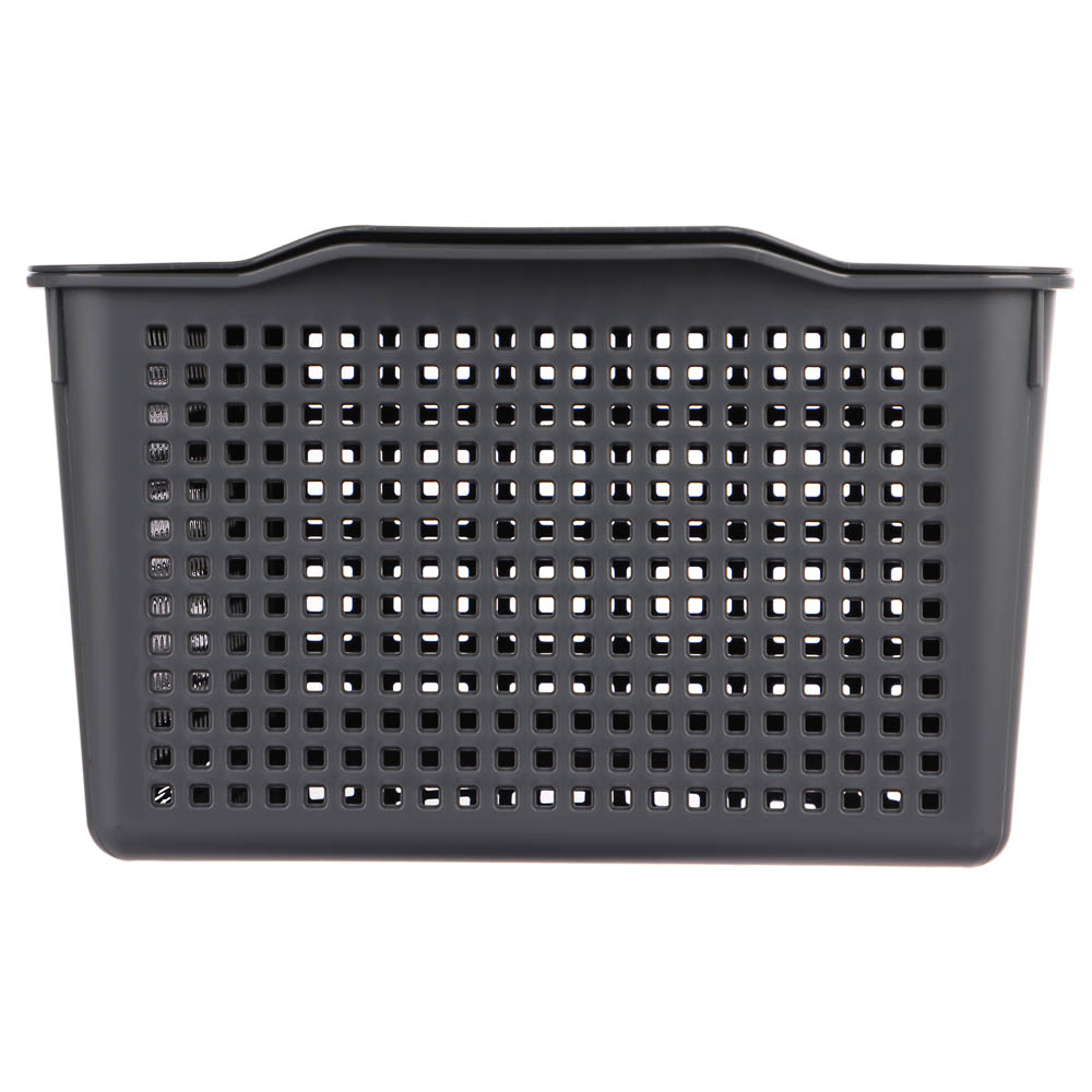 Корзинка Лофт 13л 395х272х168 мм с крышкой белый, серый, арт.№ 457-854