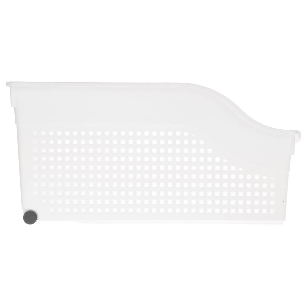 Контейнер Лофт хозяйственный на колесах узкий 355х130х170 мм белый, серый, арт.№ 457-857