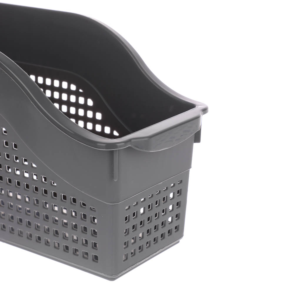 Контейнер Лофт хозяйственный на колесах узкий 355х130х170 мм белый, серый, арт.№ 457-857