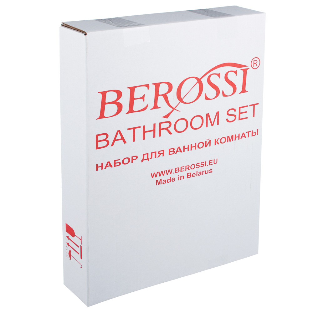 Комплект для ванной 6 пр (зеркало, 3 крючка, полка, подставка для мыльницы), пластик, 35,2х52см, арт.№ 463-958