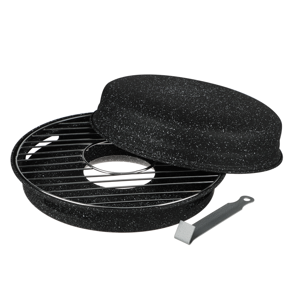 SATOSHI Сковорода гриль-газ 33см, , угл.сталь, антипригарное покрытие, арт.№ 846-004