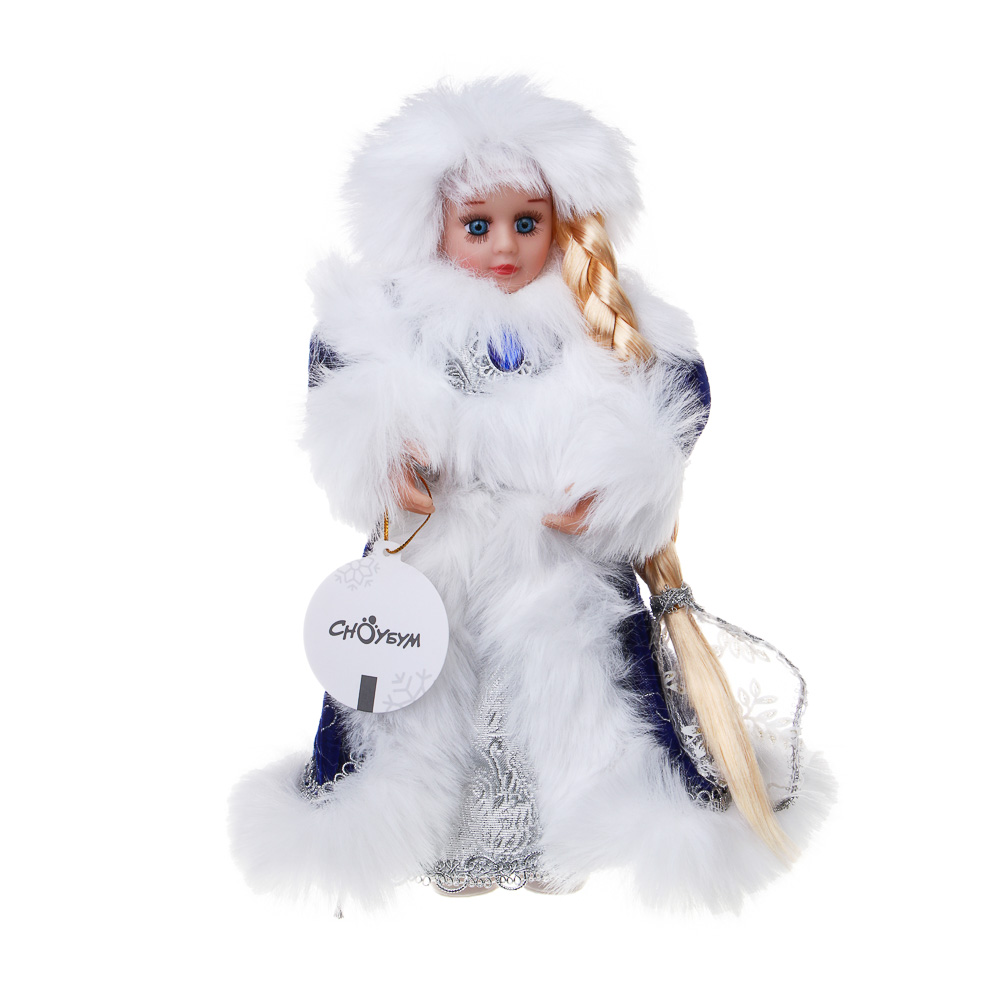 СНОУ БУМ Снегурочка 32 см, синий, PVC, полиэстер, арт.№ 140-126