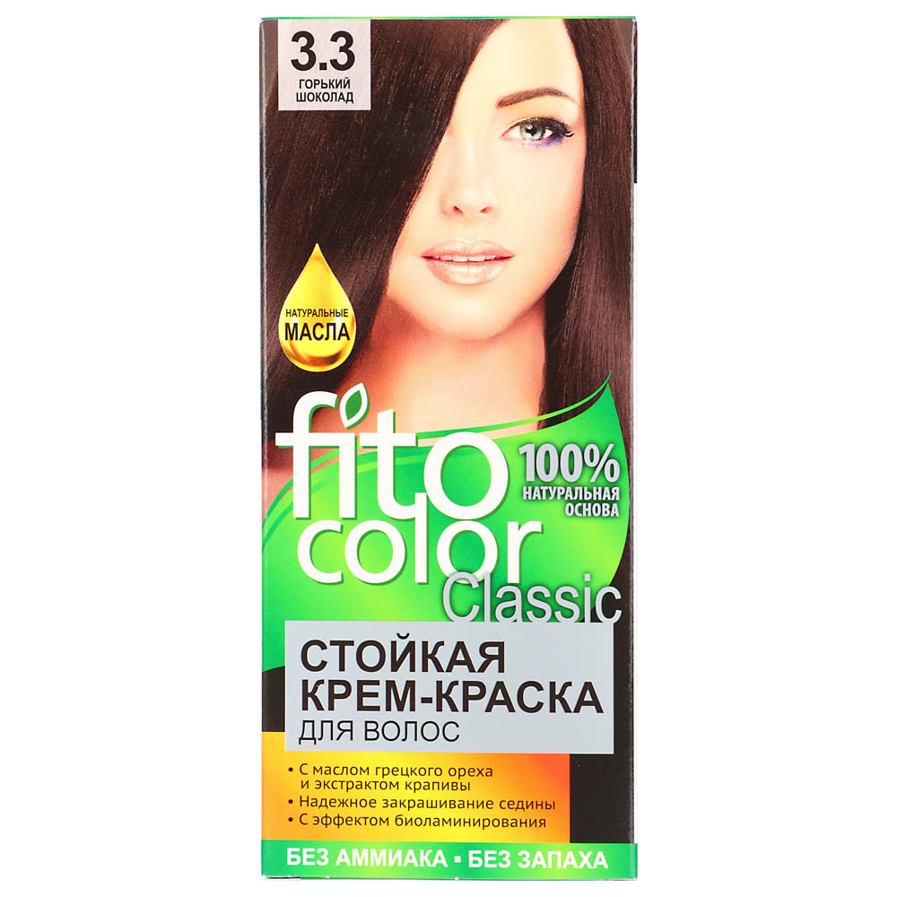 Краска для волос FITO COLOR Classic, 115 мл, тон 3.3 горький шоколад, арт.№ 081-003