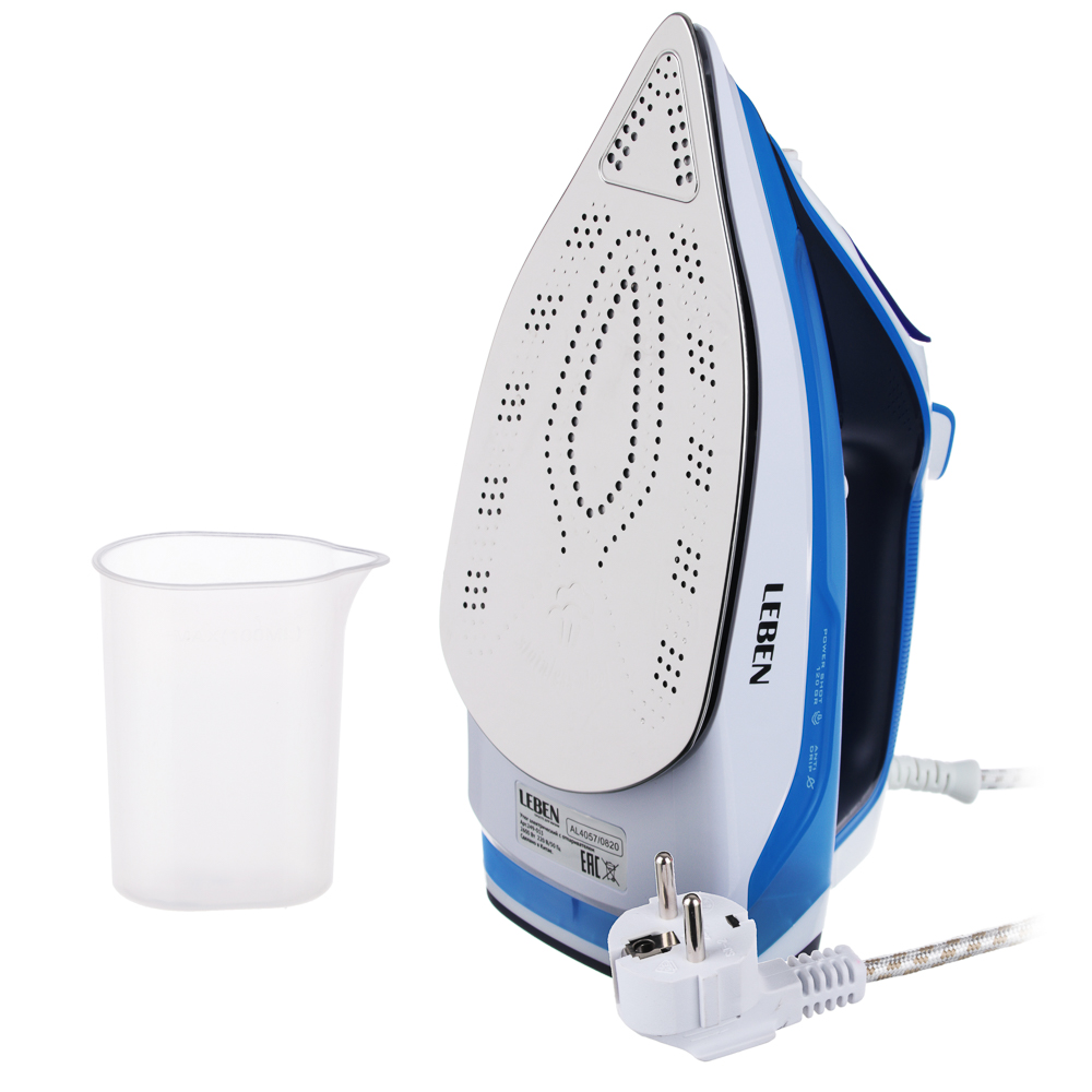 LEBEN Утюг с отпаривателем 2600 Вт, подошва - нерж. сталь, арт.№ 249-013