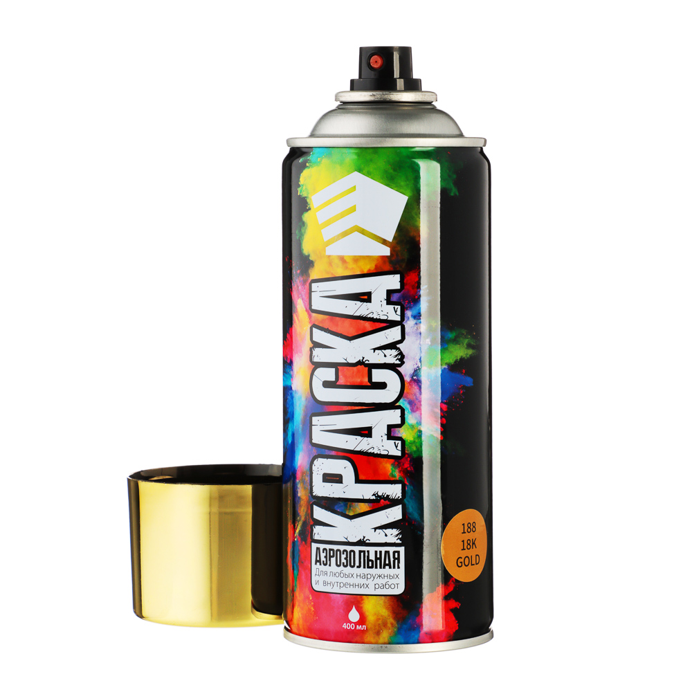 ЕРМАК Краска аэрозоль 400мл, золотистый металлик, золото (9003/188), арт.№ 759-255