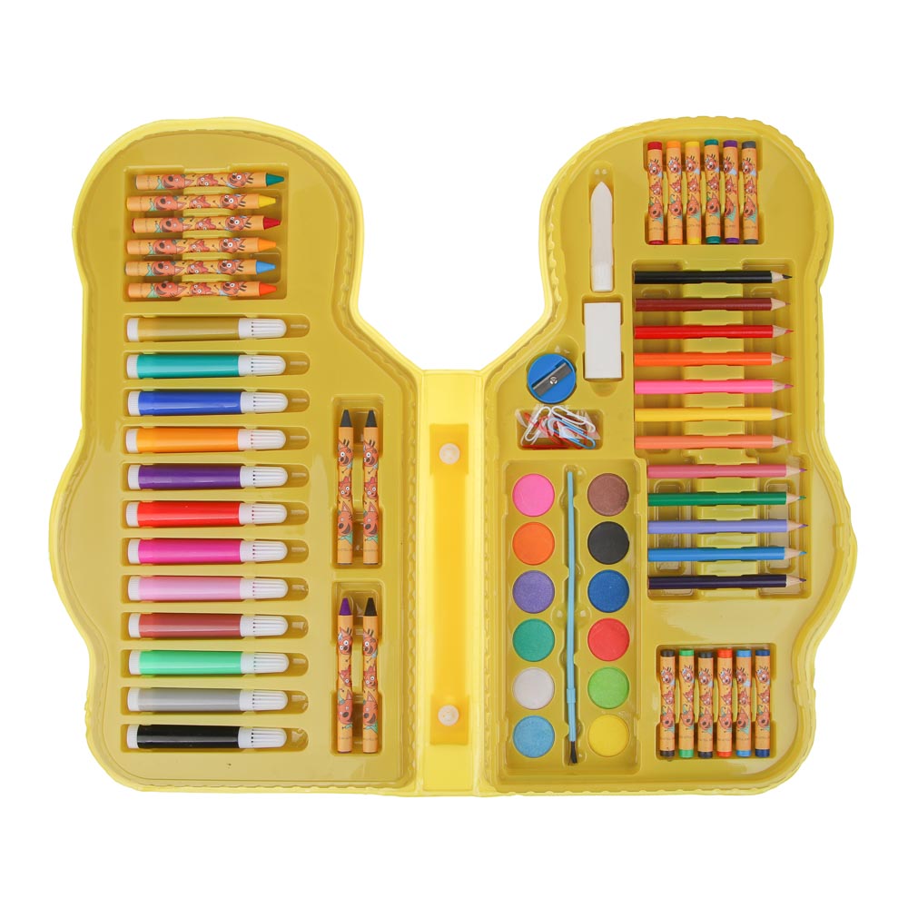 ХОББИХИТ Набор для рисования "ТРИ КОТА" 70пр., картон, дер., пластик, бумага, 37,3х21,5х3,7см, арт.№ 284-299