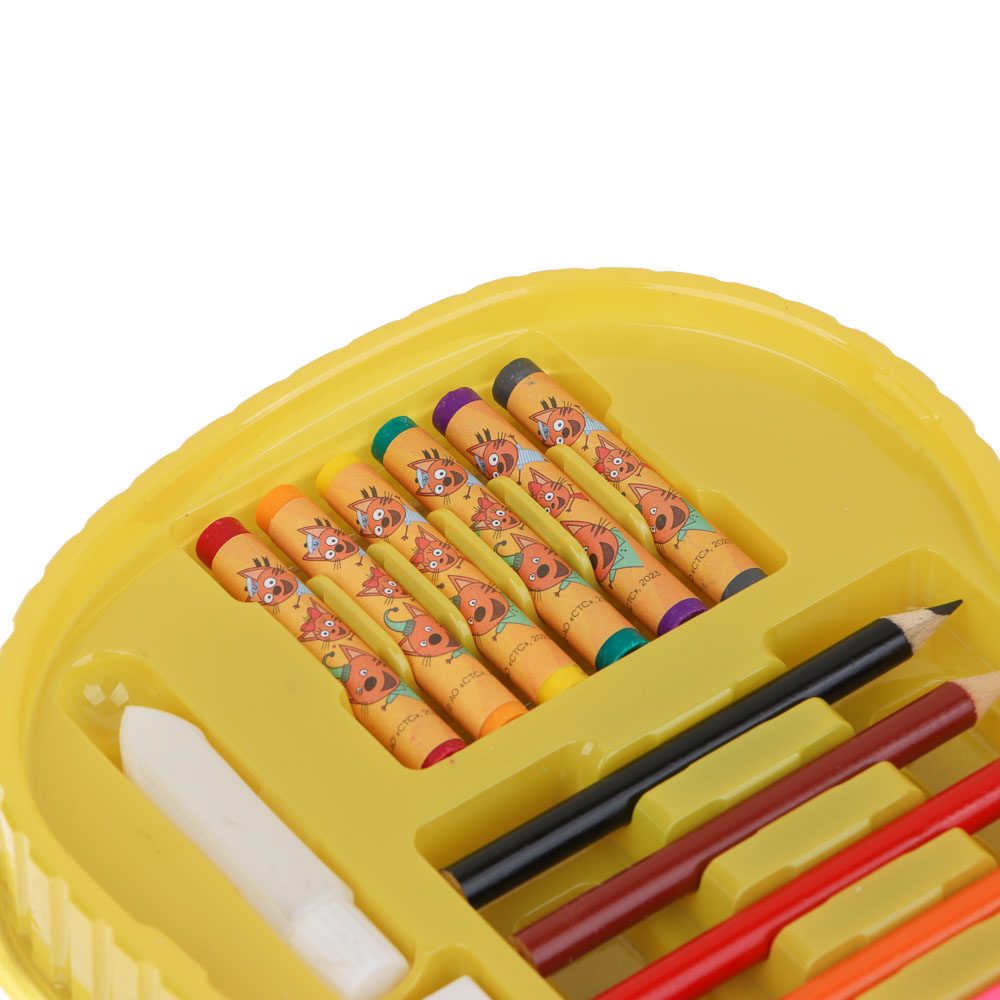 ХОББИХИТ Набор для рисования "ТРИ КОТА" 70пр., картон, дер., пластик, бумага, 37,3х21,5х3,7см, арт.№ 284-299