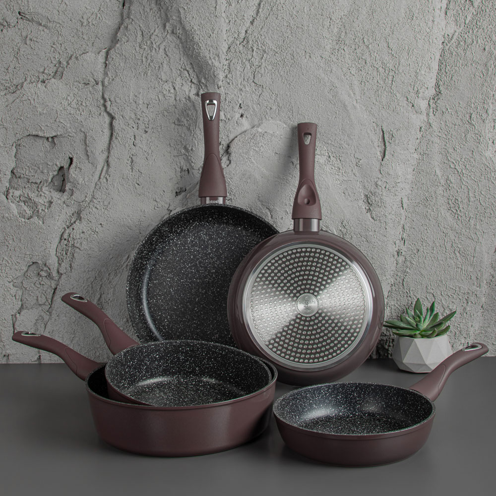 SATOSHI Валькур Сковорода литая d=30см, антипригарное покрытие мрамор, индукция, арт.№ 846-478