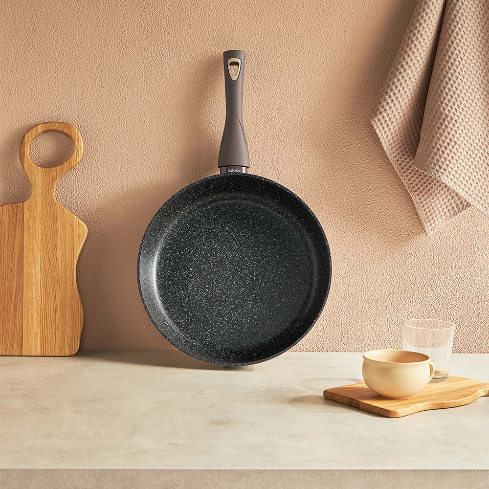 SATOSHI Валькур Сковорода литая d=30см, антипригарное покрытие мрамор, индукция, арт.№ 846-478