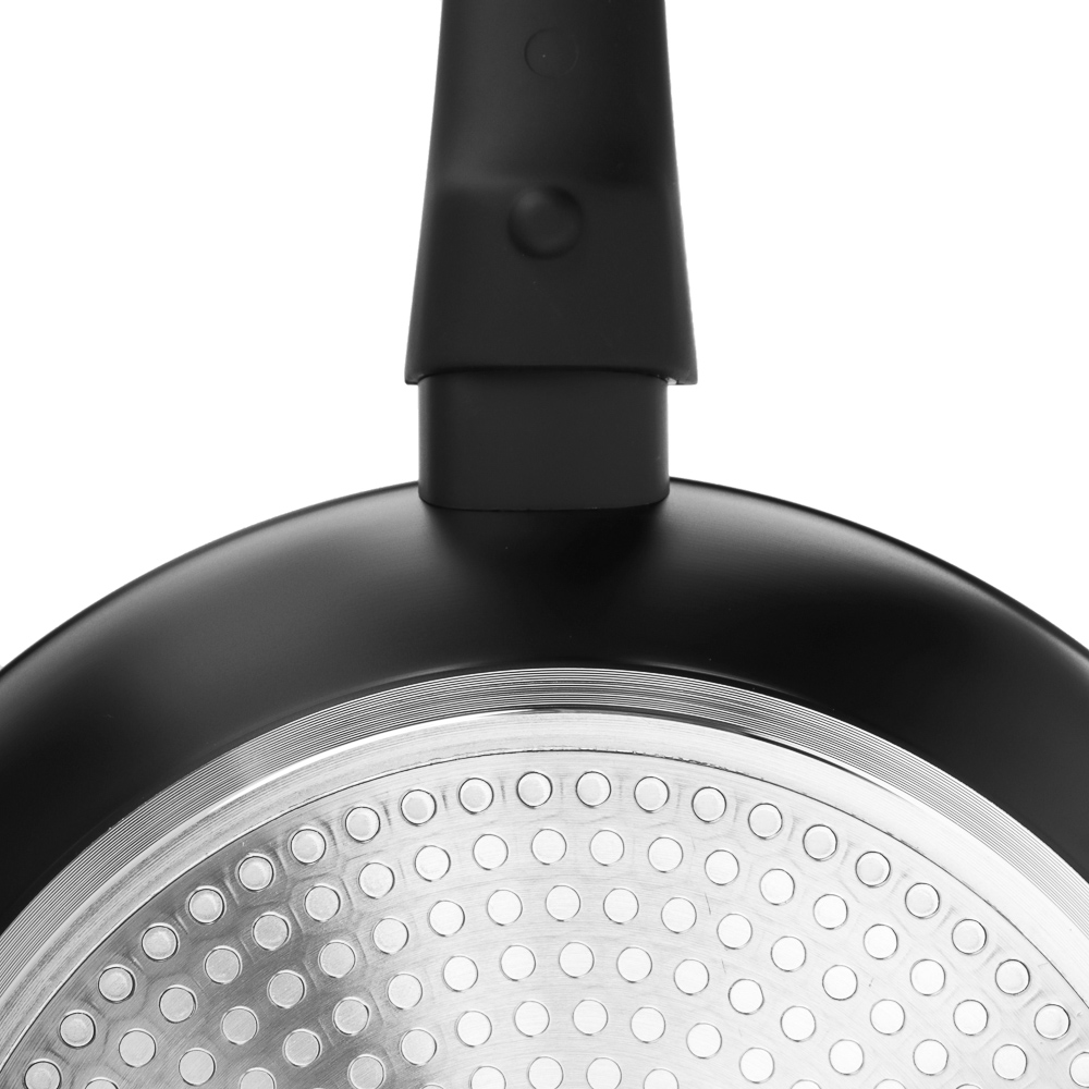 SATOSHI Оникс Сковорода глубокая литая d26см, антипригарное покрытие "мрамор", съемная ручка, индукц, арт.№ 846-318