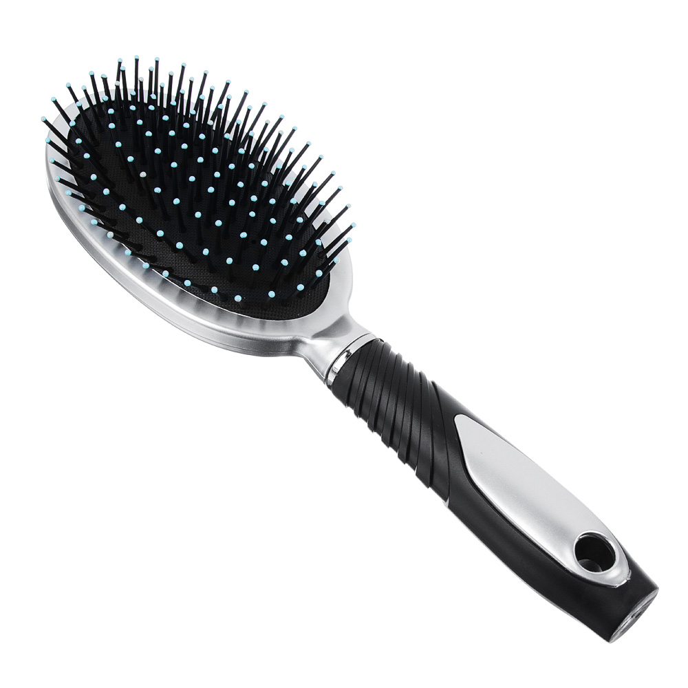 ЮНИLOOK Расческа массажная широкая, пластик, 23,8х7см, черно-серая, 629-8651, арт.№ 356-128