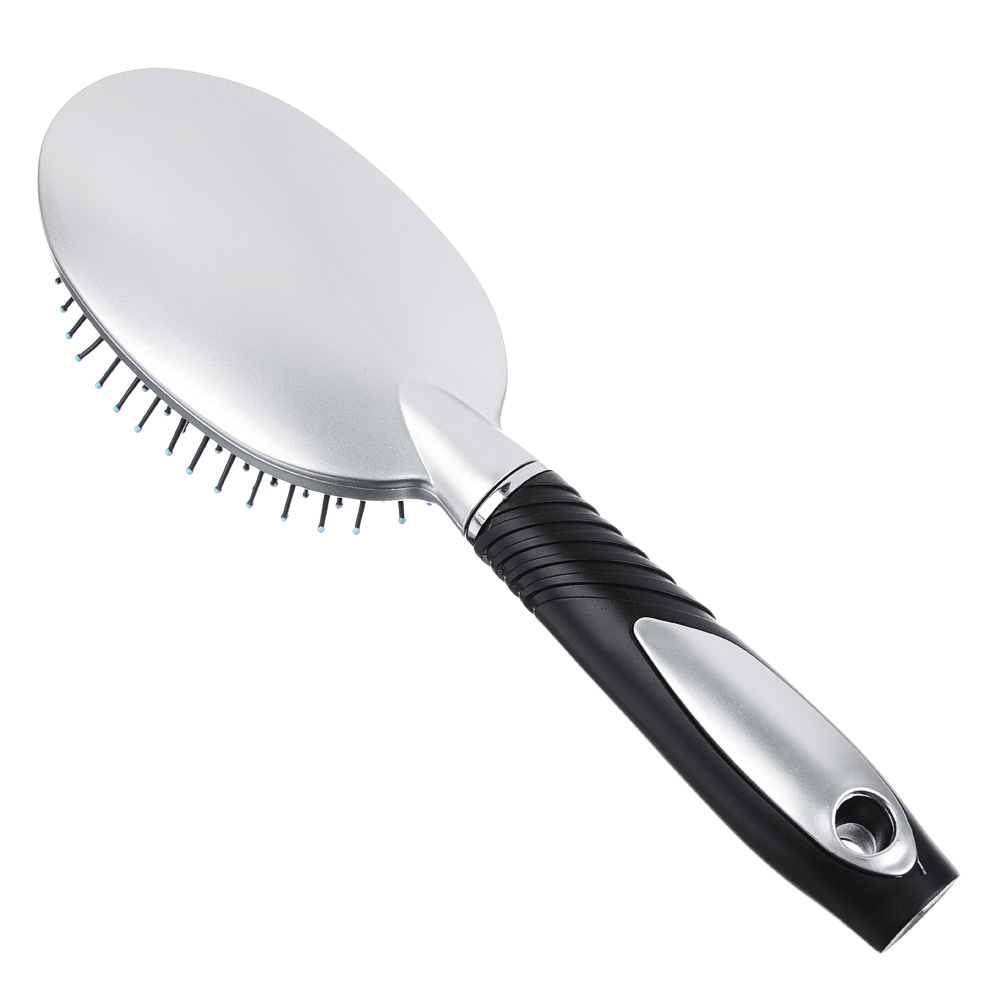 ЮНИLOOK Расческа массажная широкая, пластик, 23,8х7см, черно-серая, 629-8651, арт.№ 356-128