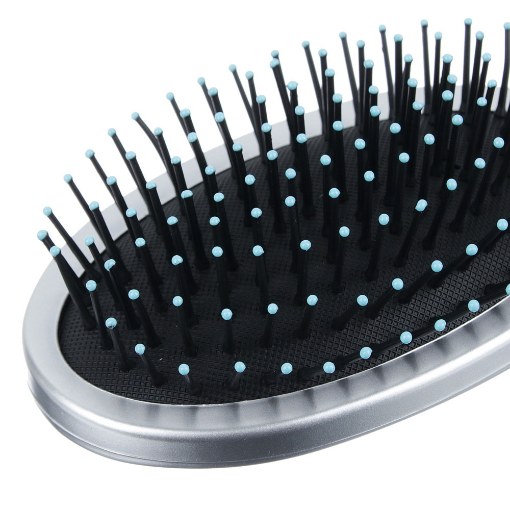 ЮНИLOOK Расческа массажная широкая, пластик, 23,8х7см, черно-серая, 629-8651, арт.№ 356-128