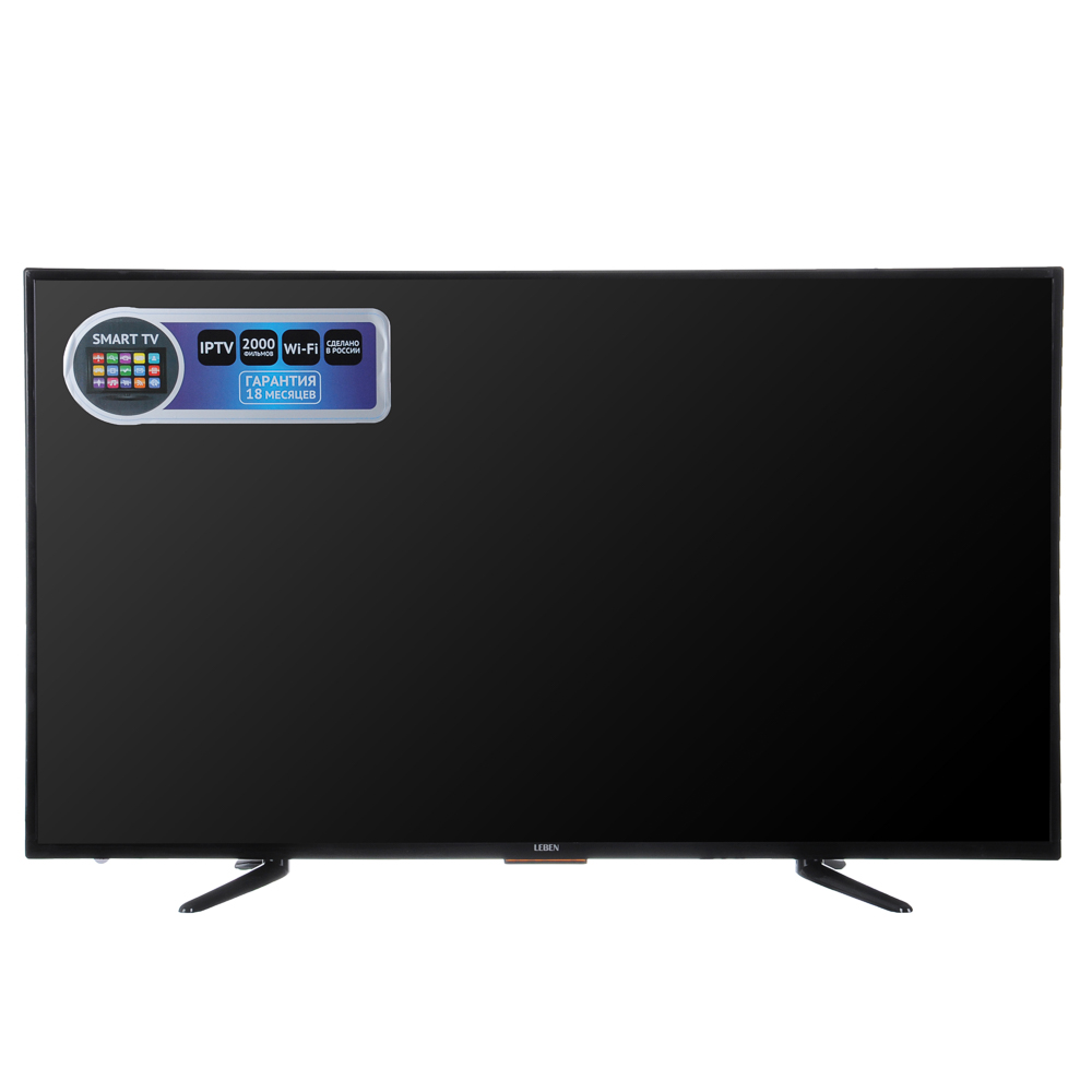 LEBEN ЖК-телевизор, диагональ 43" (109см), FHD Smart модель LE-LED43FS282T2, арт.№ 282-100