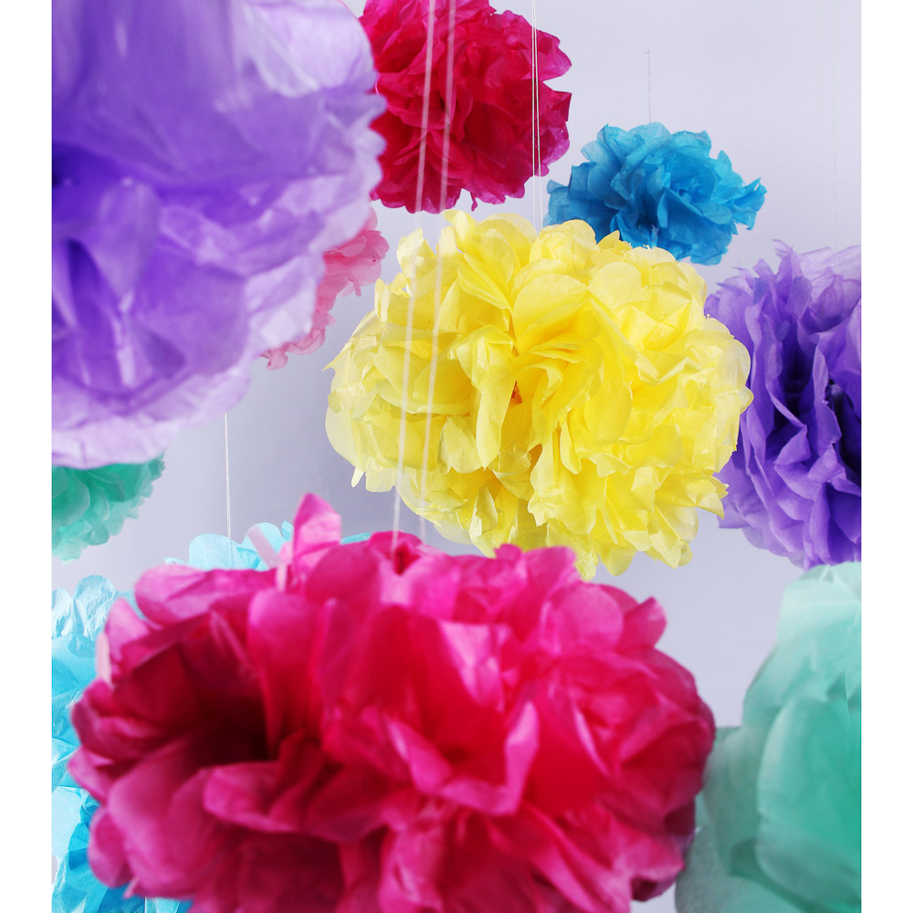 FNtastic Подвеска-помпон 15см, 20см, 25см, 6шт, бумага, арт.№ 521-104