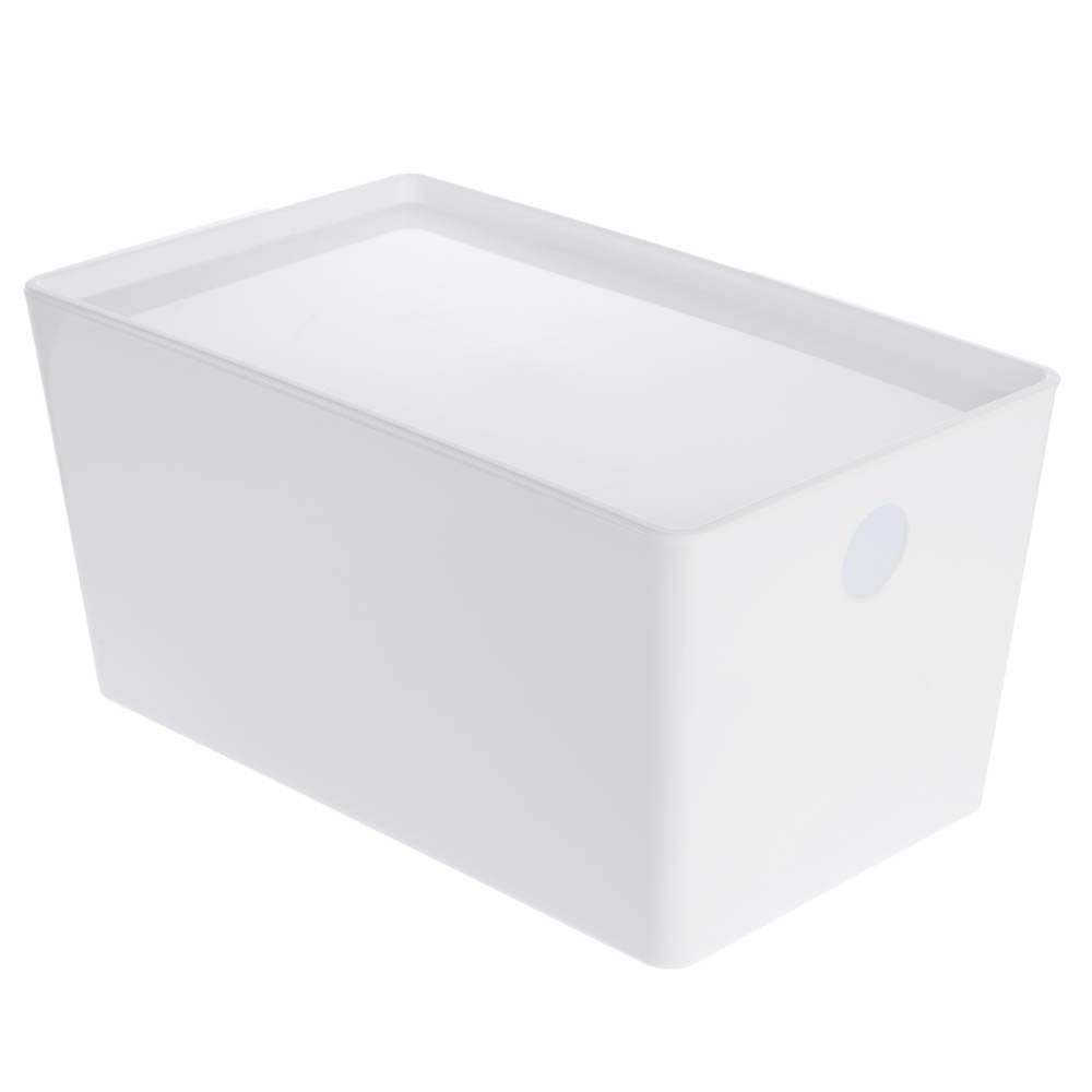 Контейнер с крышкой, белый, 18х15х30см, арт.№ 457-858