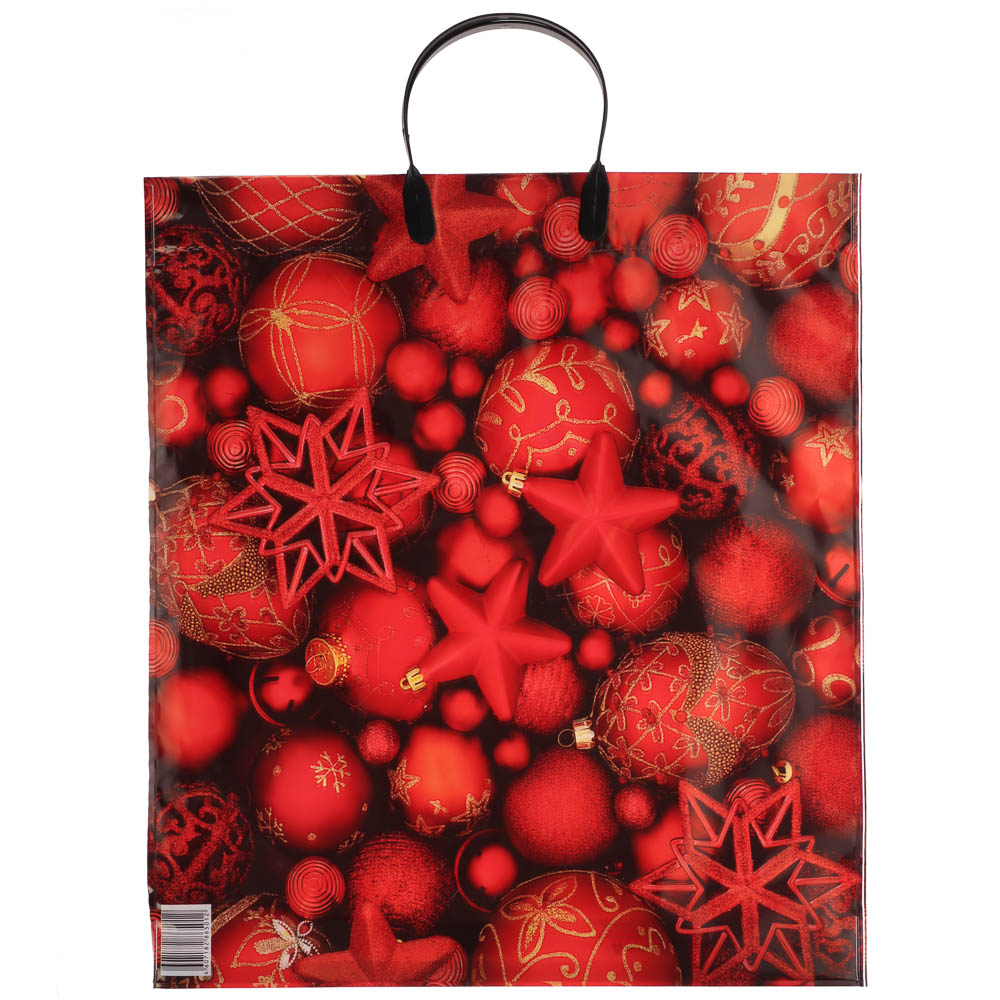 Пакет с пластиковой ручкой  40*44+3 «Новый год» 2 дизайна в асс., арт.№ 568-266