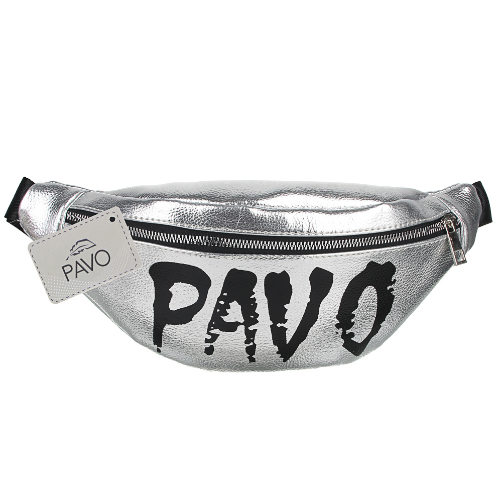 PAVO Сумка поясная, ПУ, сплав, пластик, 34х13см/32х14см, 2 дизайна, арт.№ 326-072
