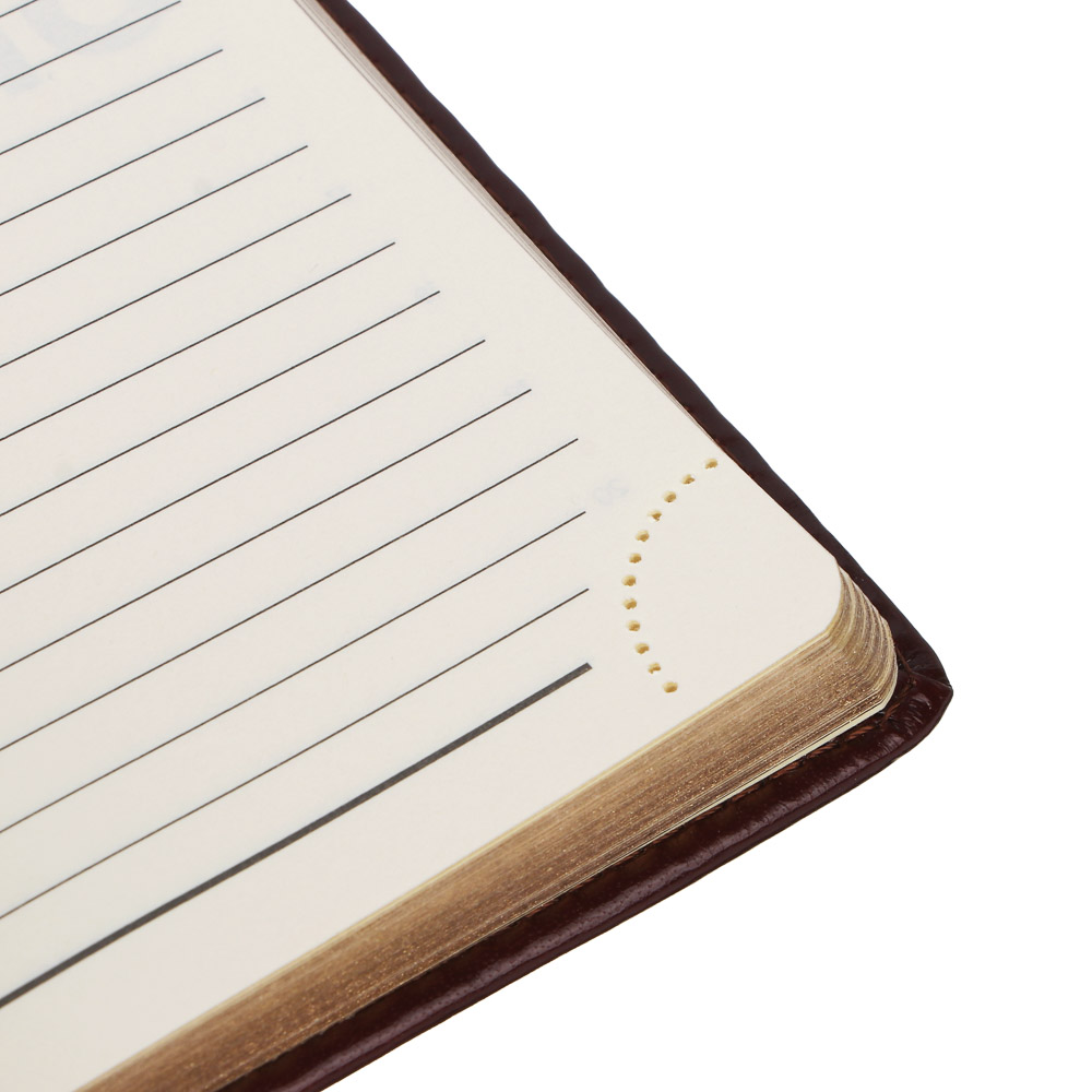 Ежедневник на 2024 "ПРЕСТИЖ" А5, 352 стр., тв.обл.с поролоном, иск.кожа, цв.срез, тонир.блок, корич, арт.№ 572-141