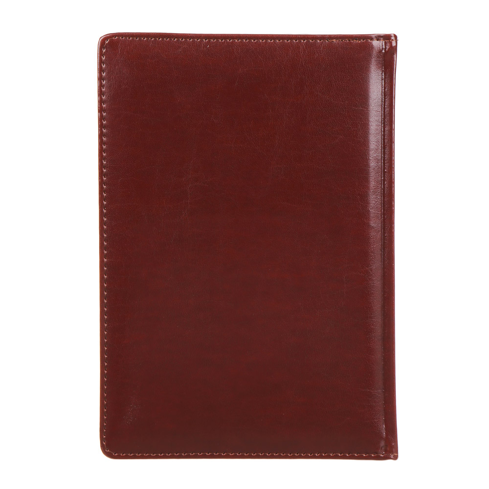 Ежедневник на 2024 "ПРЕСТИЖ" А5, 352 стр., тв.обл.с поролоном, иск.кожа, цв.срез, тонир.блок, корич, арт.№ 572-141