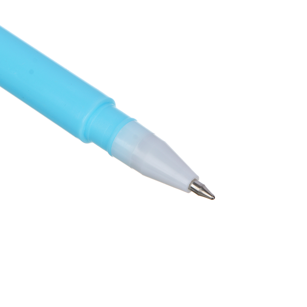 Ручка шариковая синяя, наконечник в форме зайчика, подсветка, корпус 18,3 см, 4 дизайна, арт.№ 591-012