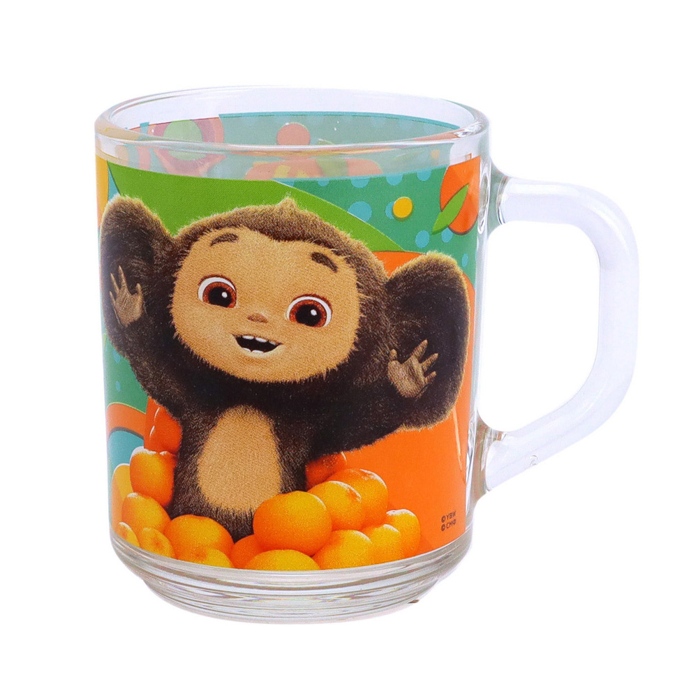 Кружка "Чебурашка" 230мл, стекло, арт.№ 829-211