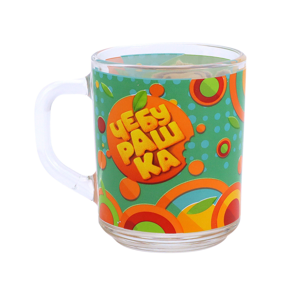 Кружка "Чебурашка" 230мл, стекло, арт.№ 829-211