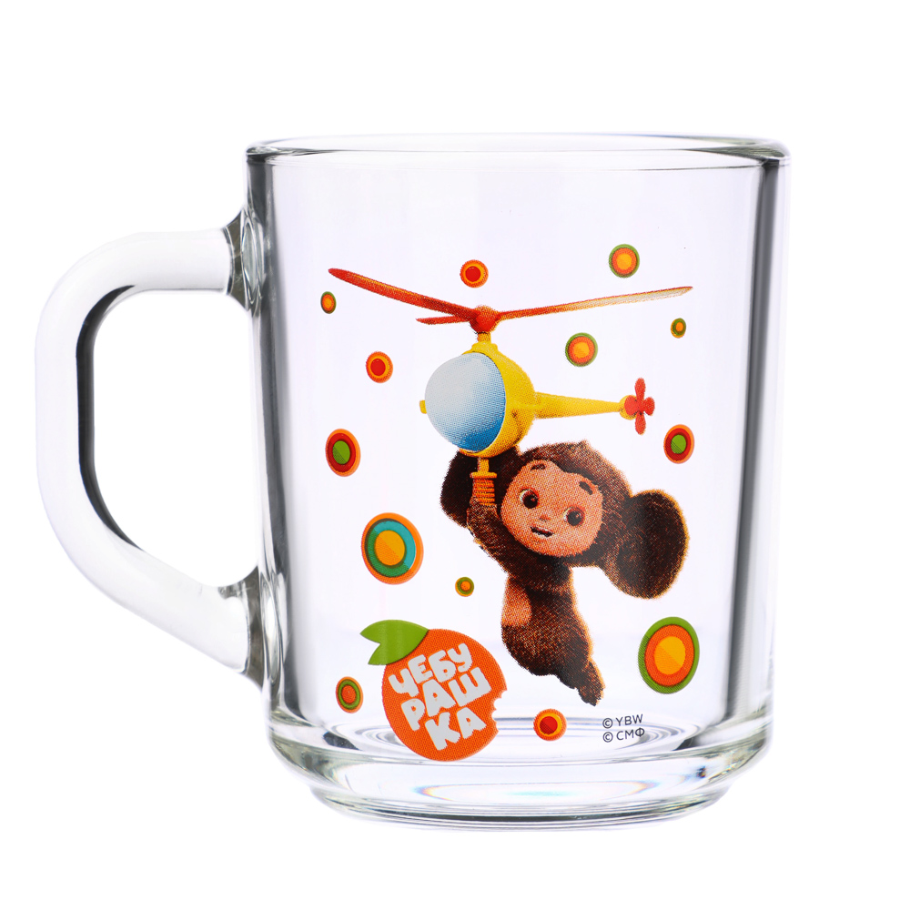 Кружка "Чебурашка" 230мл, стекло, арт.№ 829-211