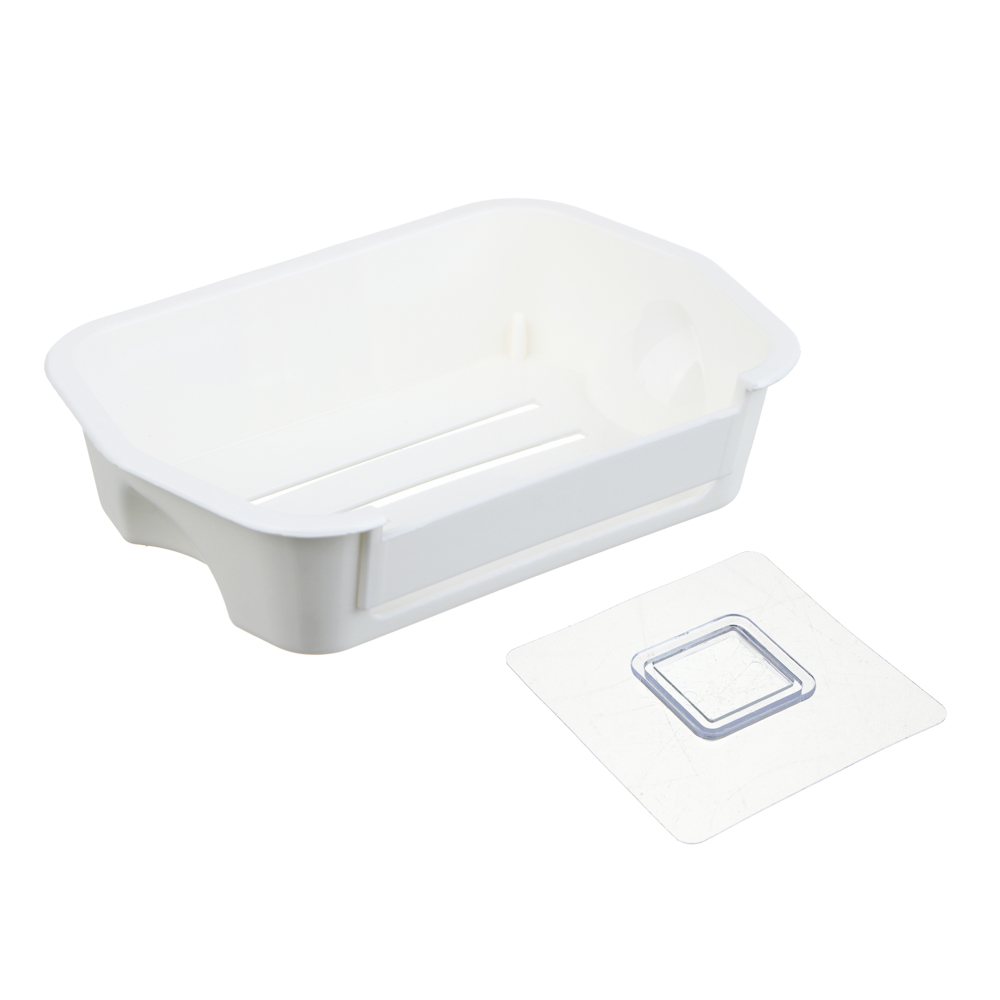 VETTA Classic Мыльница настенная, пластик, 15,5x10x3,5 см, молочный, арт.№ 478-309