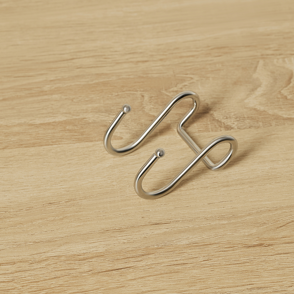 Крючок двойной тм VETTA, хромированная сталь, арт.№ 481-022