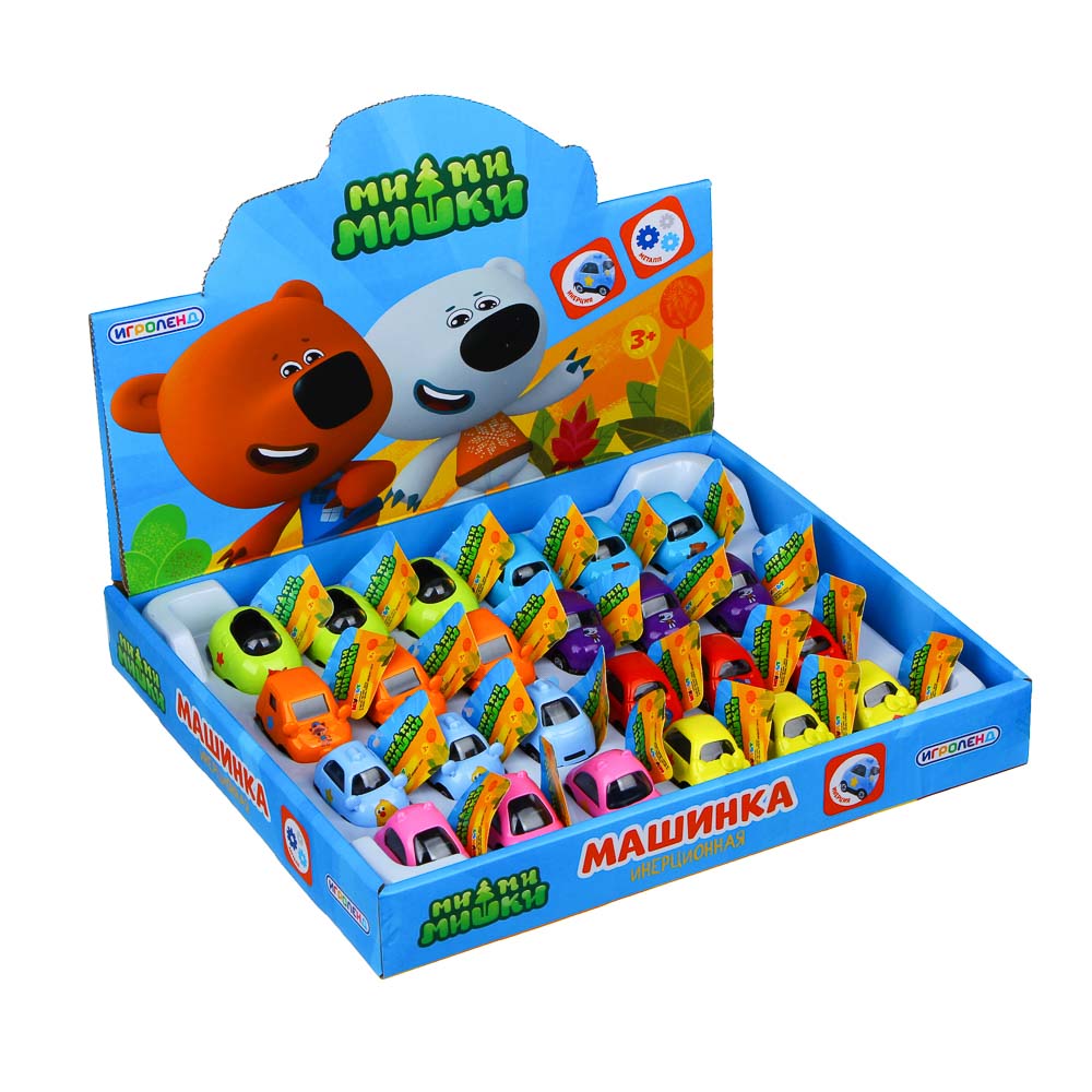 ИГРОЛЕНД Машинка "Мимимишки", металл, ABS, 5х3х3,5см, 8 дизайнов, арт.№ 292-284